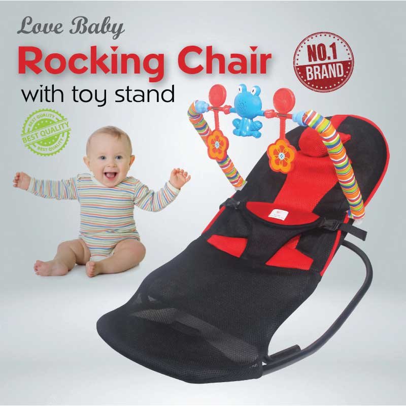 love baby rocking chair with toy stand f1
