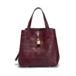 Embossed Ladies Crossbody Bag Letter Printing Design Ladies Handbag Large Capacity Tote Bag Elegant Temperament Ladies Should - Image 3