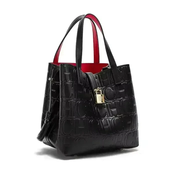 Embossed Ladies Crossbody Bag Letter Printing Design Ladies Handbag Large Capacity Tote Bag Elegant Temperament Ladies Should - Image 1