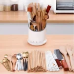 1Pc Kitchen Storage Chopsticks Tube With Drain Plate Tableware Storage Holder Home Kitchen Organizer Rack Chopstick Drain Box - Image 3