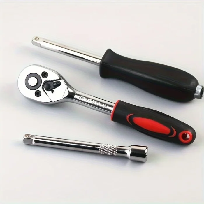 46pcs Car Repair Tool Kit Ratchet Torque Wrench Spanner Screwdriver Socket Set Combo Tools Kit Bicycle Auto Repairing Tool Mech - Image 2