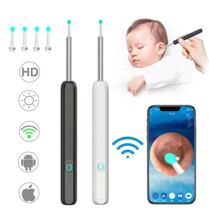 Wireless Smart Visual Ear Cleaner Otoscope Ear Wax Removal Tool With 1296P Camera Ear Endoscope Ear Tools Health Care Kit - Image 1