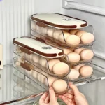Large-capacity automatic rolling egg organizer home kitchen special preservation egg holder - Image 3