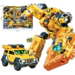 New Metal Cardbot Transforming Car to Robot Action Figures BLUE COP S with Card Transformation Robot Model Toys for Child Gift - Image 4