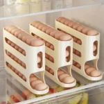 4 Layers Automatic Rolling Egg Holder Rack Fridge Egg Storage Box Container Kitchen Refrigerator Egg Dispenser Fridge Organizer - Image 4