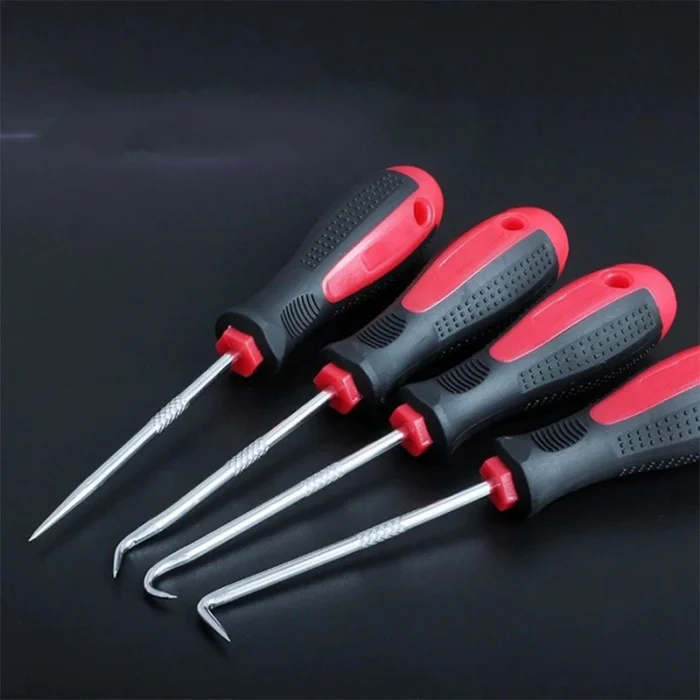 4pcs Car Pick Hook Set O Ring Oil Seal Screwdrivers Puller Remover O-Ring Seal Gasket Auto Repair Tools - Image 1