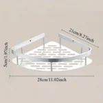 Stainless Steel Tension Mounted Shower Caddy, Wall Corner Shelf for Bathroom Storage,Organizer for Toiletries and Accessories - Image 4