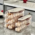 Large-capacity automatic rolling egg organizer home kitchen special preservation egg holder - Image 2