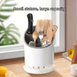 1Pc Kitchen Storage Chopsticks Tube With Drain Plate Tableware Storage Holder Home Kitchen Organizer Rack Chopstick Drain Box - Image 2