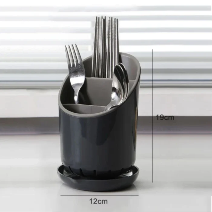 1Pc Kitchen Storage Chopsticks Tube With Drain Plate Tableware Storage Holder Home Kitchen Organizer Rack Chopstick Drain Box - Image 6