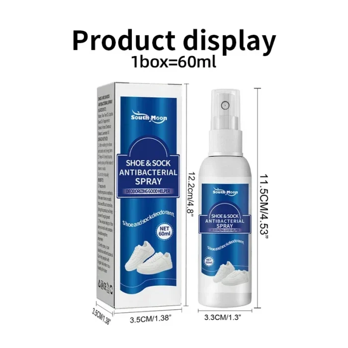 Shoe Socks Odor Removal Spray Foot Odor Shoes Stink Remover Footwear Deodorant Antibacterial Antiperspirant Freshener Feet Care - Image 2