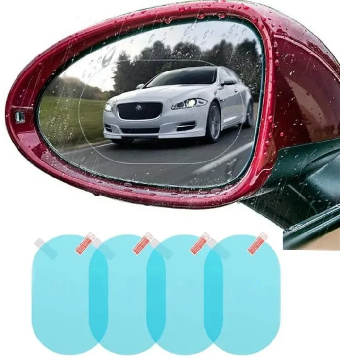 2 Pcs Car Rainproof Film Car Car Rearview Mirror protective Rain proof Anti fog Waterproof Film Membrane Car Sticker Accessories - Image 1