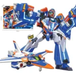 New Metal Cardbot Transforming Car to Robot Action Figures BLUE COP S with Card Transformation Robot Model Toys for Child Gift - Image 2