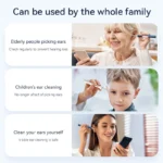 Visual Ear Cleaner with Camera Ear Wax Removal Tool with Ear Pick & Tweezers 12 Megapixels 6 Ear Spoons Earwax Removal Ears Care - Image 6