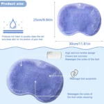 1 Pcs Shower & Foot Scrubber Bathroom Wall Mounted Back Scrubber Silicone Bath Massage Cushion Brush With Suction Cups - Image 3