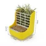 Rabbit Feeder 2-1 Rabbit Food Hay Feeder for Small Pet Guinea Guinea Pigs Hamster Small Animals Feeder Bowls Pet Supplies - Image 2